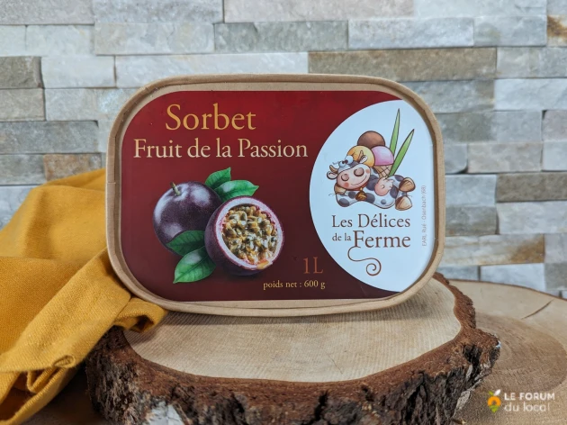 Sorbet fruit de la passion - Pot 1 litre