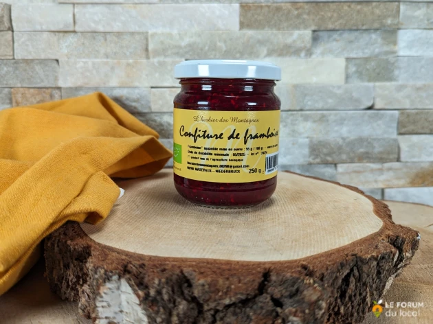 Confiture de framboise bio - 250 g