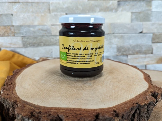 Confiture de myrtille bio - 250 g