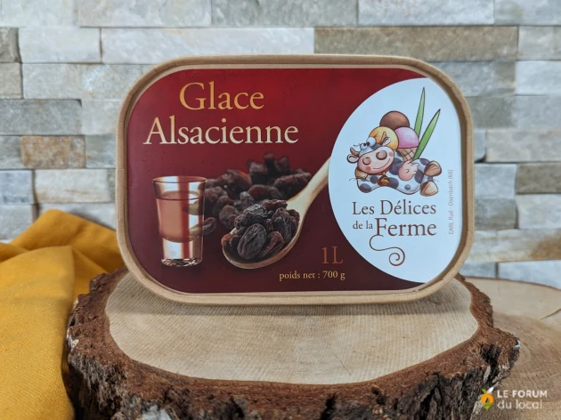 Glace Alsacienne (raisin/kirsch) - Pot 1 litre