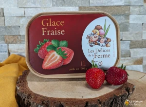 Glace fraise - Pot 1 litre