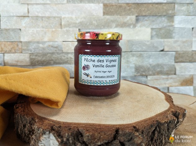 Confiture pêche des vignes & vanille sans sucres ajoutés - 260 g