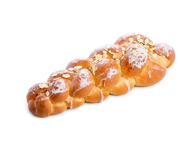 Brioche tressée glaçage sucre et amandes bio - 500 g