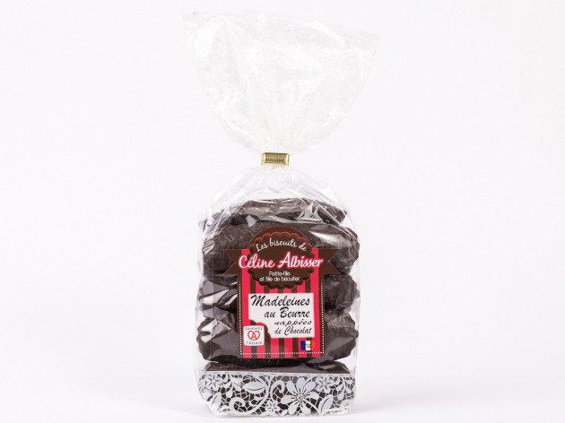 Madeleines artisanales enrobées de chocolat noir - 175 g