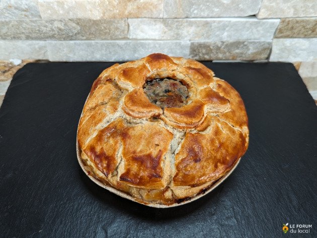 Tourte de volaille aux marrons - 4 ou 6 personnes