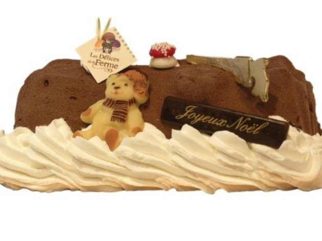 Bûche glacée - Vanille marbrée caramel beurre salé - 4 ou 8 personnes