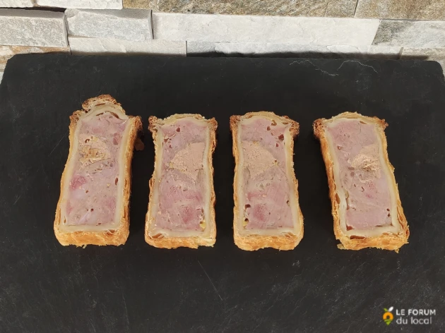 Mini pâté en croûte de volaille médaillon foie gras - 4 tranches