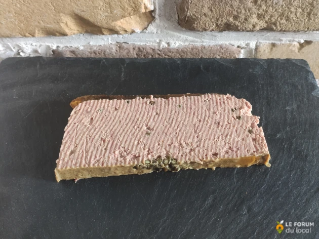 Terrine de volaille au poivre vert - Tranche épaisse