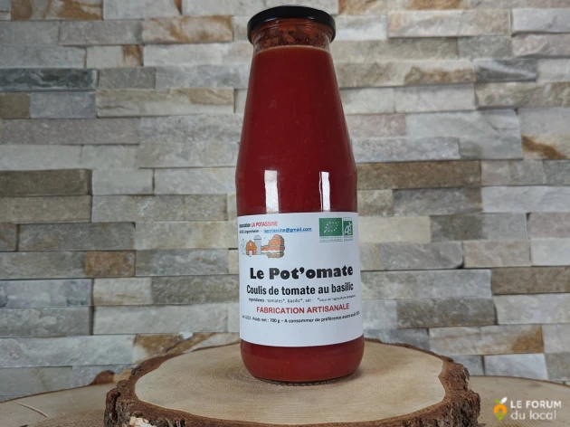 Coulis de tomate basilic bio - Pot-Omates