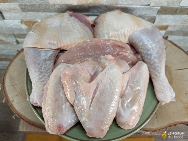 Colis de poulet fermier - Filet - Cuisse - Ailes - Aiguillettes - 6/8 personnes