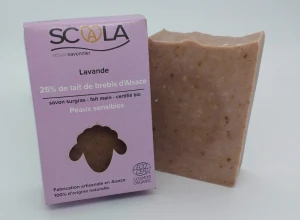 Savon surgras lait de brebis bio - Lavande