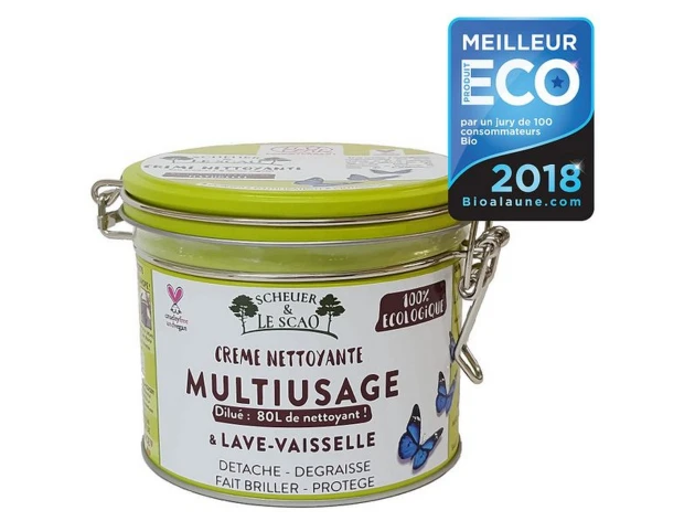 Crème nettoyante multi-usage bio - équivalent à 80L de nettoyants dilués