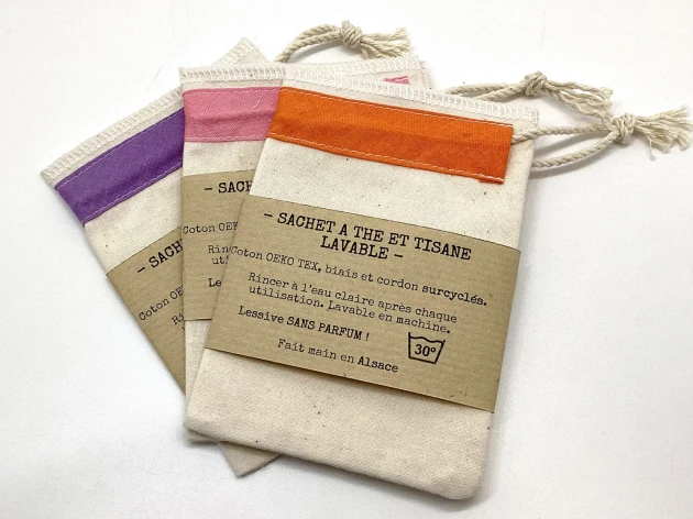 Sachet de thé et tisane lavable