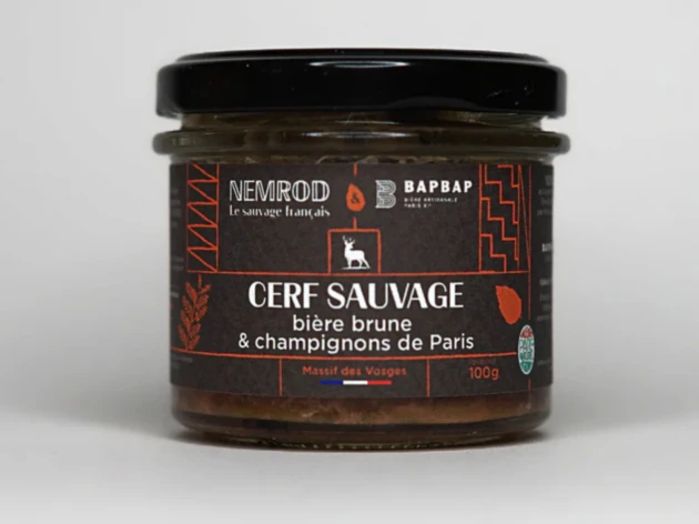 Terrine de cerf à la bière et champignon de Paris - 100 g